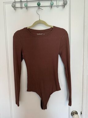 Abercrombie & Fitch Long Sleeve Ribbed Bodysuit